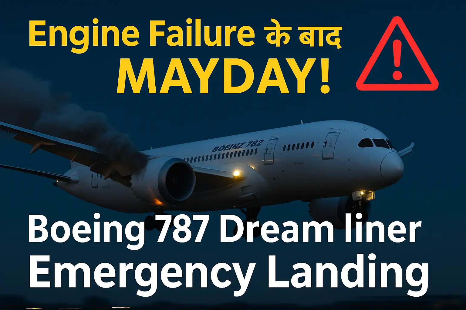 Engine Failure के बाद MAYDAY! | Boeing 787 Dreamliner | Emergency Landing
