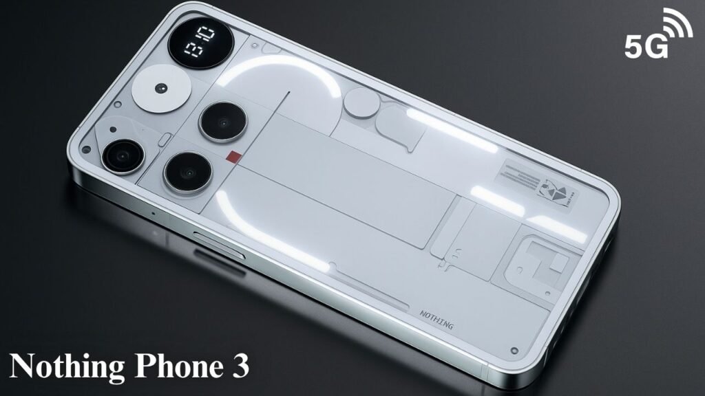  Nothing Phone 3 पीछे की ग्लाय्फ LED लाइट्स के साथ