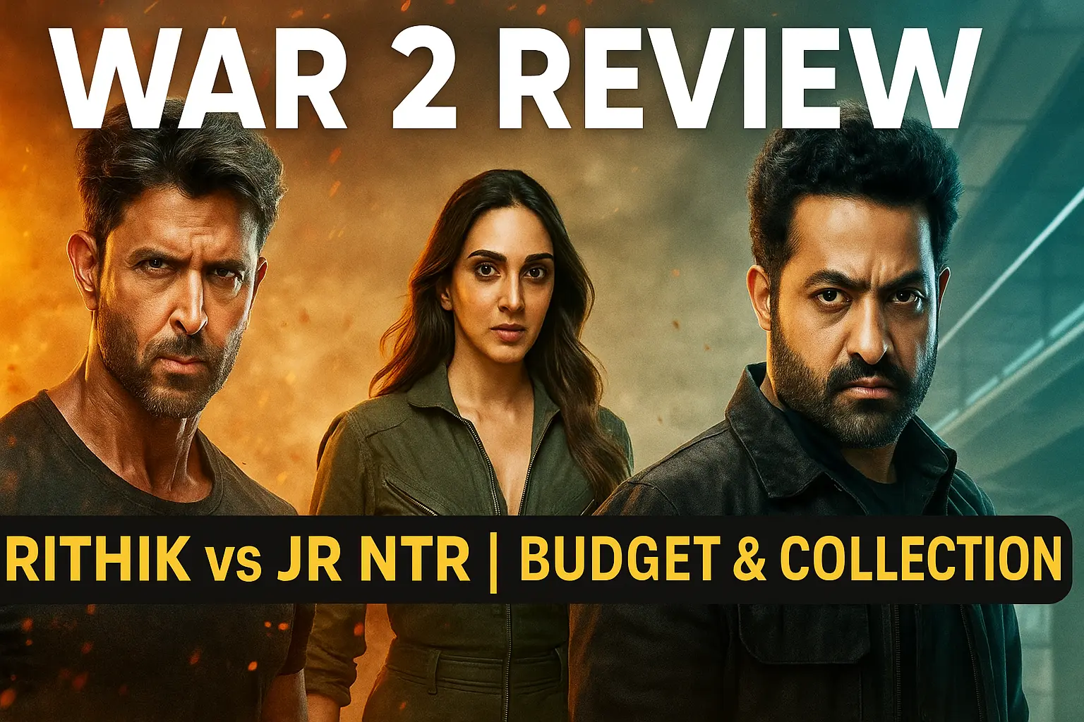 War 2 Review Hrithik Roshan Jr NTR Movie Poster