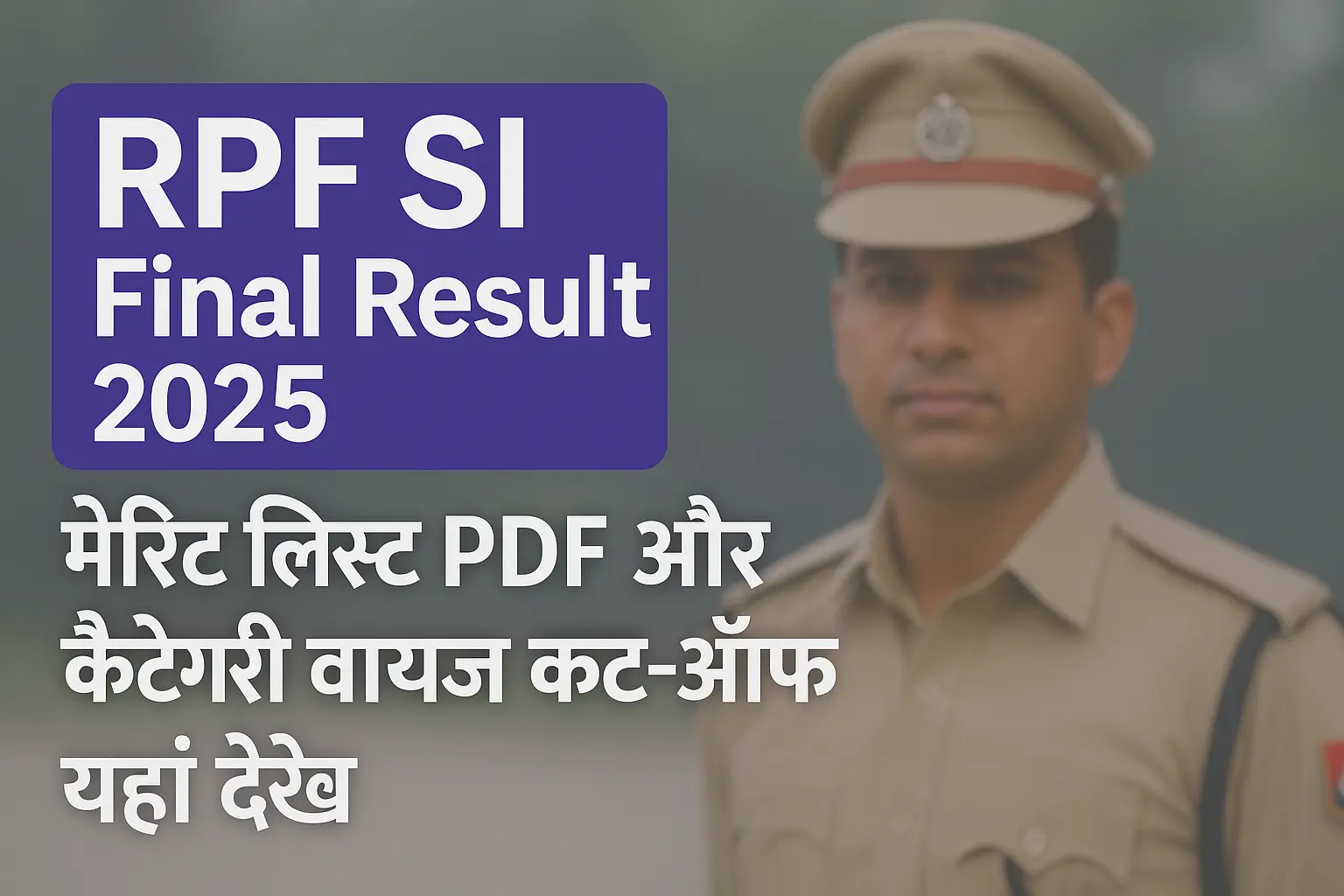 RPF SI Final Result 2025