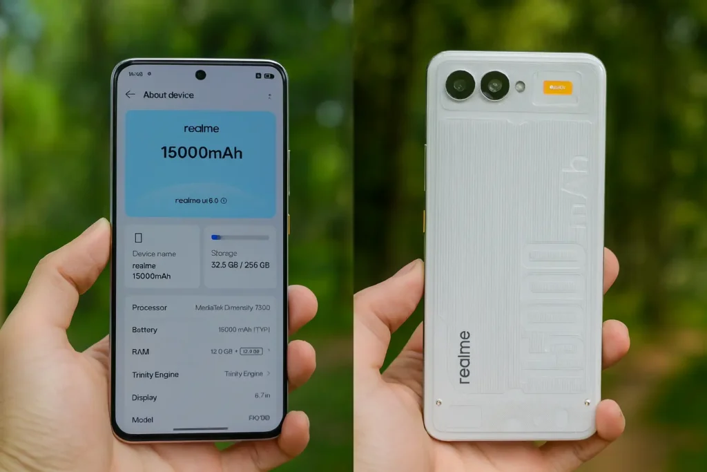 realme 15000 mAh battery phone