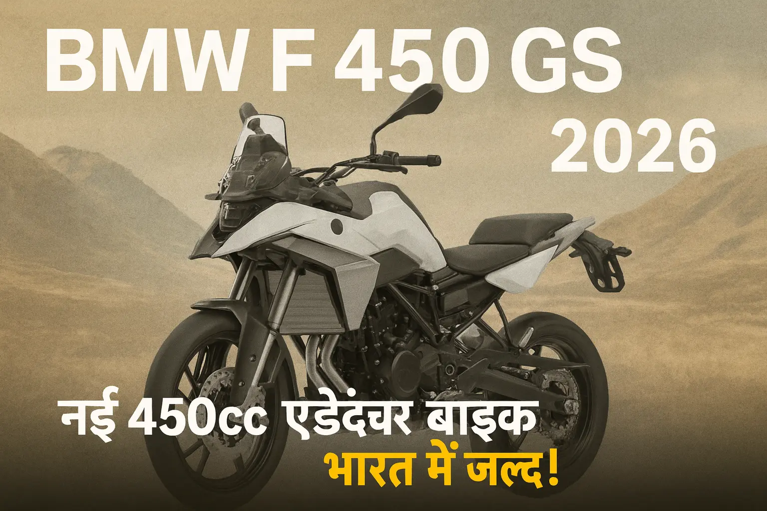 2026 BMW F 450 GS एडवेंचर बाइक का नया डिजाइन – भारत में जल्द लॉन्च होने वाली 450cc ADV मोटरसाइकिल की प्रोमोशनल इमेज